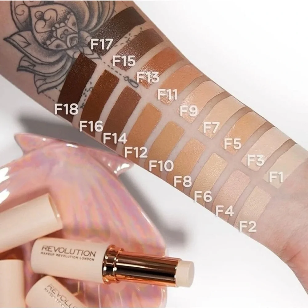 Makeup Revolution Beauty Fast‎ Base Stick Foundation Travel Easy Clean Beauty F3